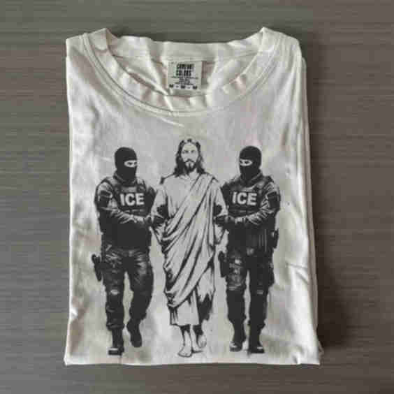 Jesus Arrested Parody Anti Ice T-Shirt