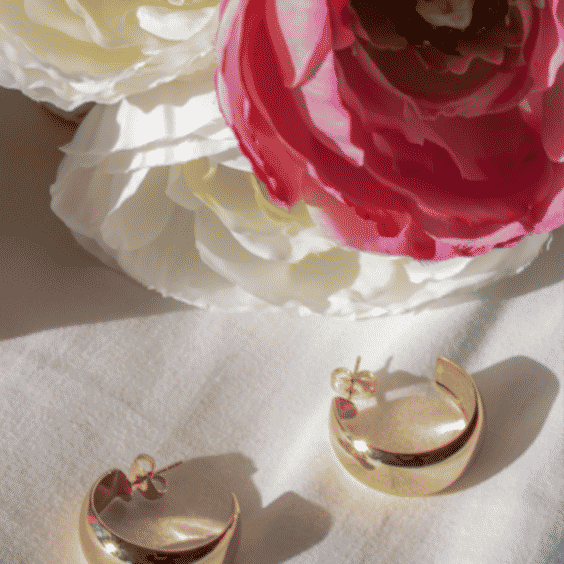 Chunky Cupid Hoops Earrings