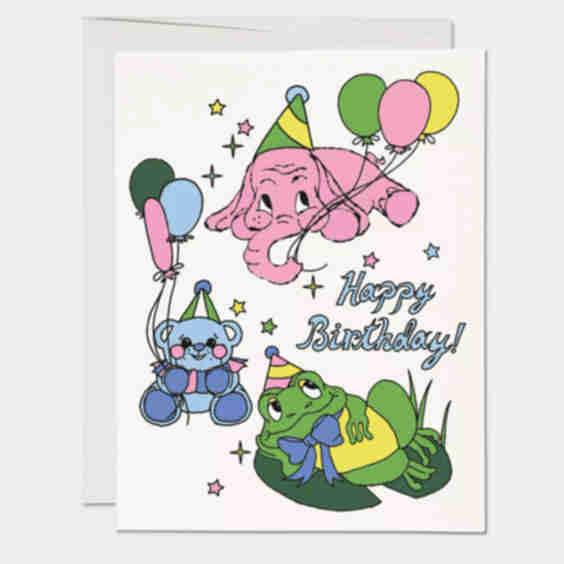 Birthday Animals Greeting Card