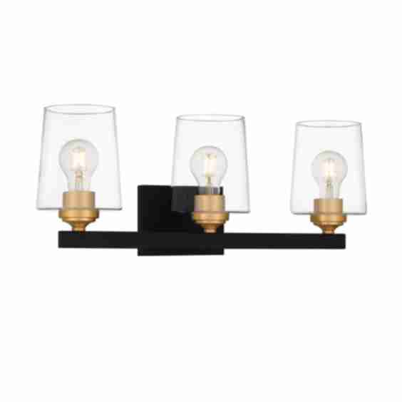 Whitlock 23-in 3-Light Matte Black Modern/Contemporary Vanity Light