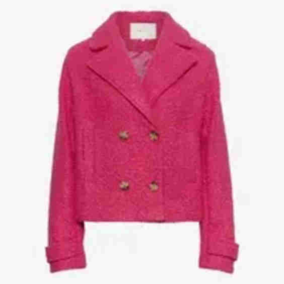 Notched Collar Raspberry Blazer 
