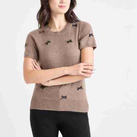 Short Sleeve Crewneck Sweater