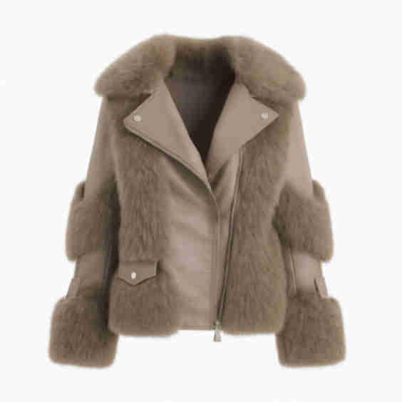 Galaxy Jacket Eco Friendly Leather Fur Coat 
