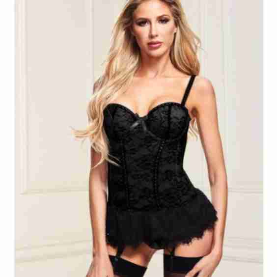 2 Piece Bustier and G-String Set