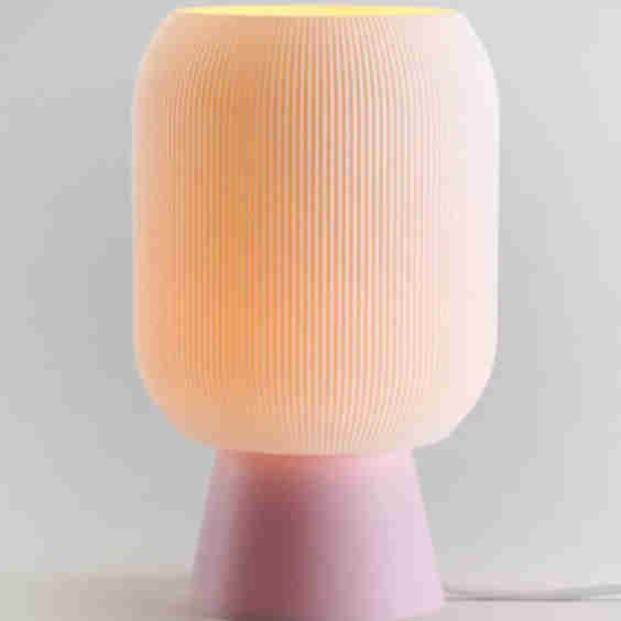 Table Lamp : 3 D Printed 9.7" H X 6.0" W X 6.0" L