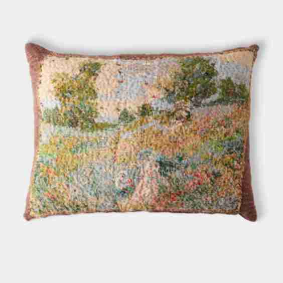 1910 S Needlepoint Wool Linen And Cotton Cushion