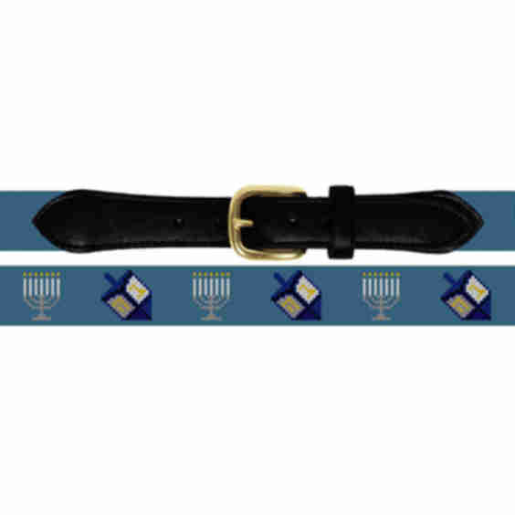 Hanukkah Needlepoint Belt