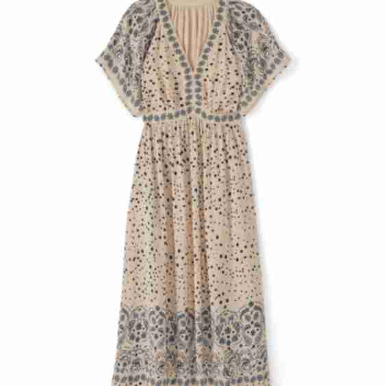 V-Neck Printed Maxi Dress