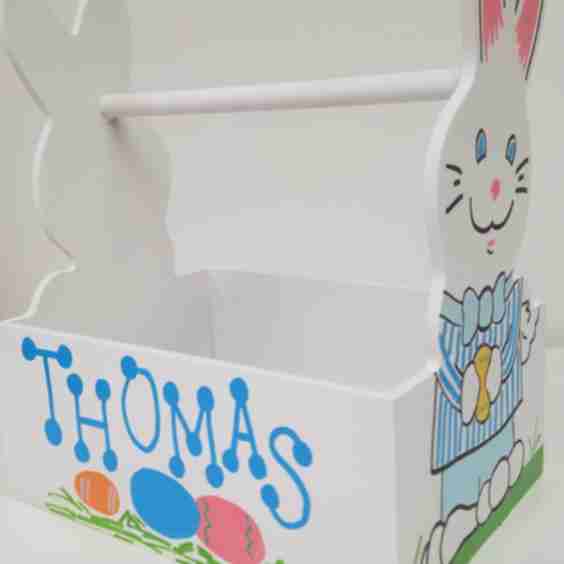 Handpainted Personalized Easter Basket