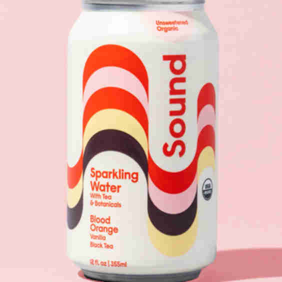 Blood Orange with Vanilla & Black Tea Sparkling Water 12 Cans