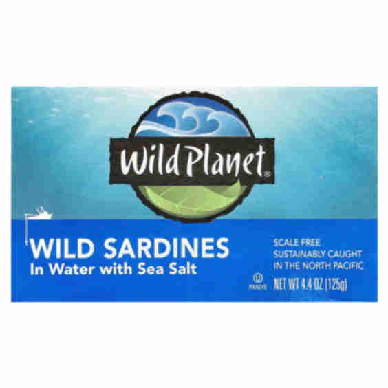 Wild Sardines In Water With Sea Salt