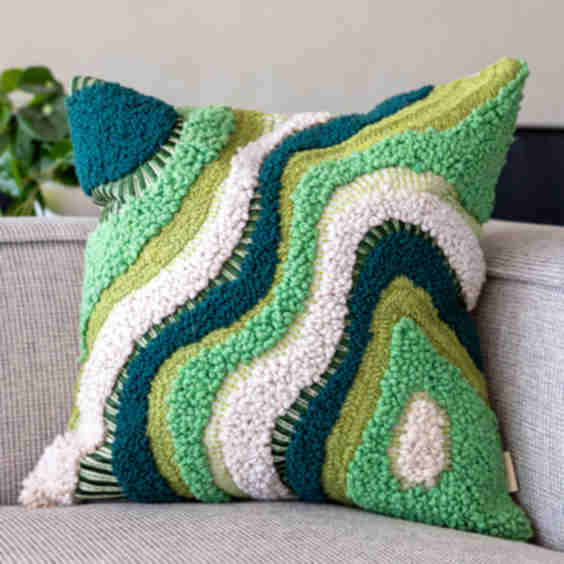 Liam Organic Cotton Abstract Throw Pillow