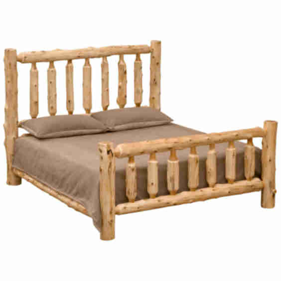 Traditional Log Complete King Bed