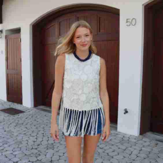 Winnie Fringe Top
