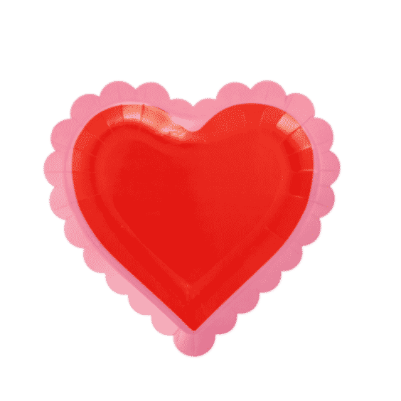 Scalloped Heart Shaped Plate