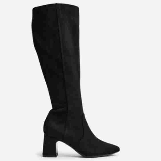 Slate Faux Suede Knee High Boot