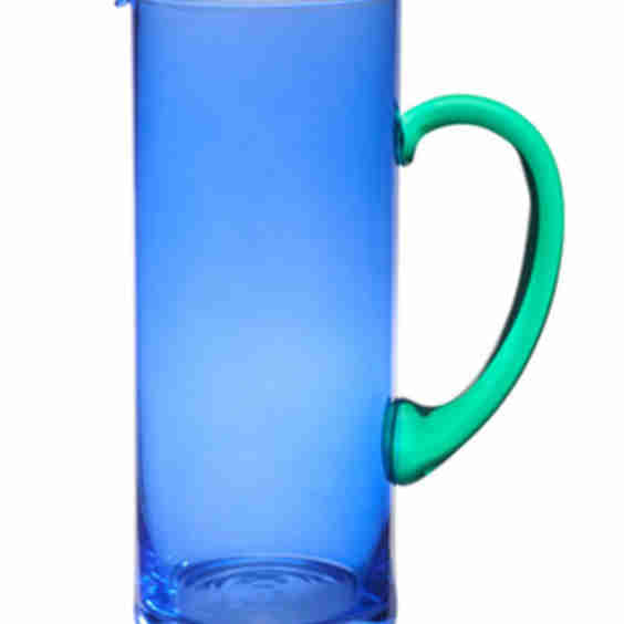 Hand Blown And Color Tinted Pitcher