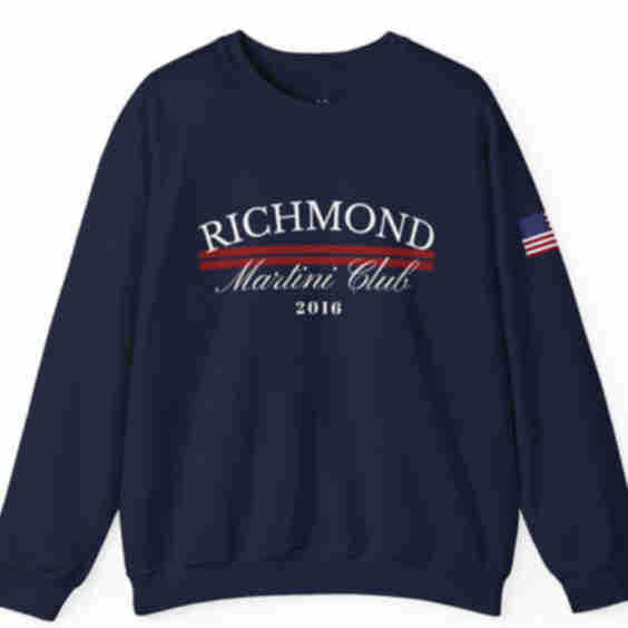 Richmond Martini Club Crewneck Sweatshirt In 7 Hills Navy