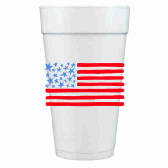 Flag Styrofoam Cups