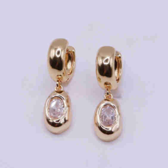 Mirror Mirror Gold Huggie Earrings