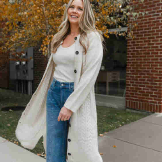 Nello Cable Knit Long Cardigan