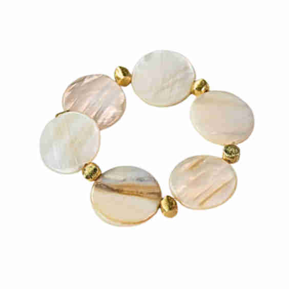 Mother of Pearl Shell Statement Bracelet