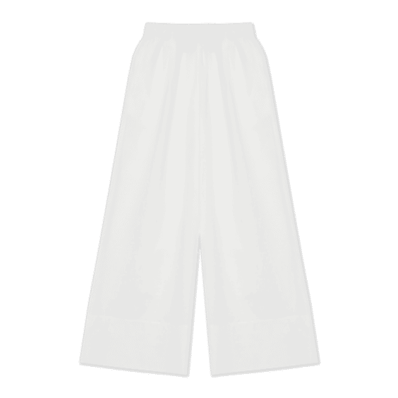 Wide-Leg Pants with Elastic Waistband