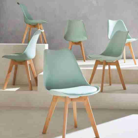 Scandinavian Beech Wood Chair (Set of 6)