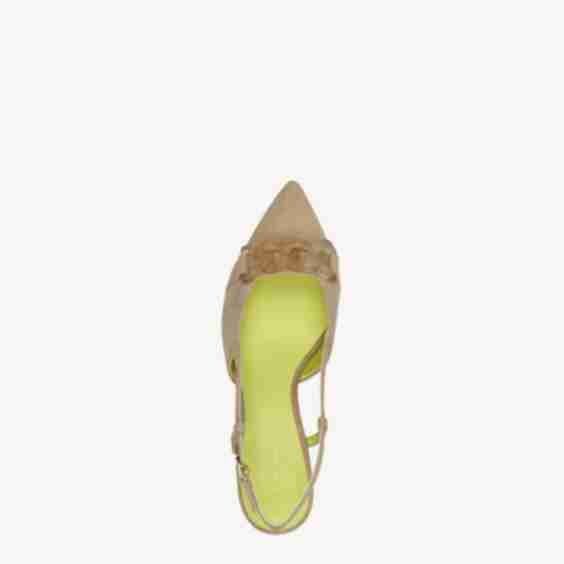 Leather slingback pumps