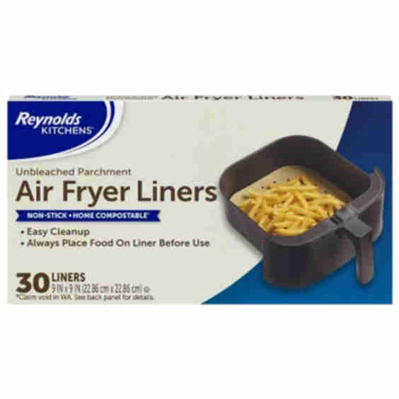 Kitchens Unbleached Parchment Air Fryer Liners - 30ct