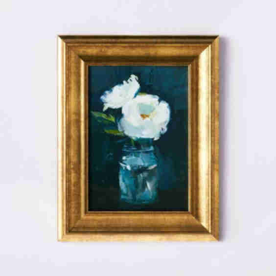 Floral Arrangement Framed Wall Canvas