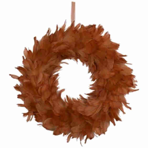 Two Tone Feathers Christmas Wreath