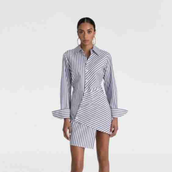 Long Sleeve 'The Draped Shirtdress'