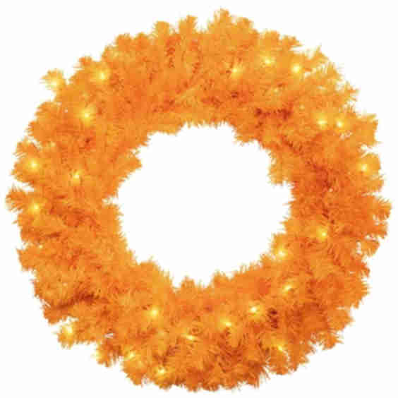 Pre-Lit Artificial Pine Christmas Wreath