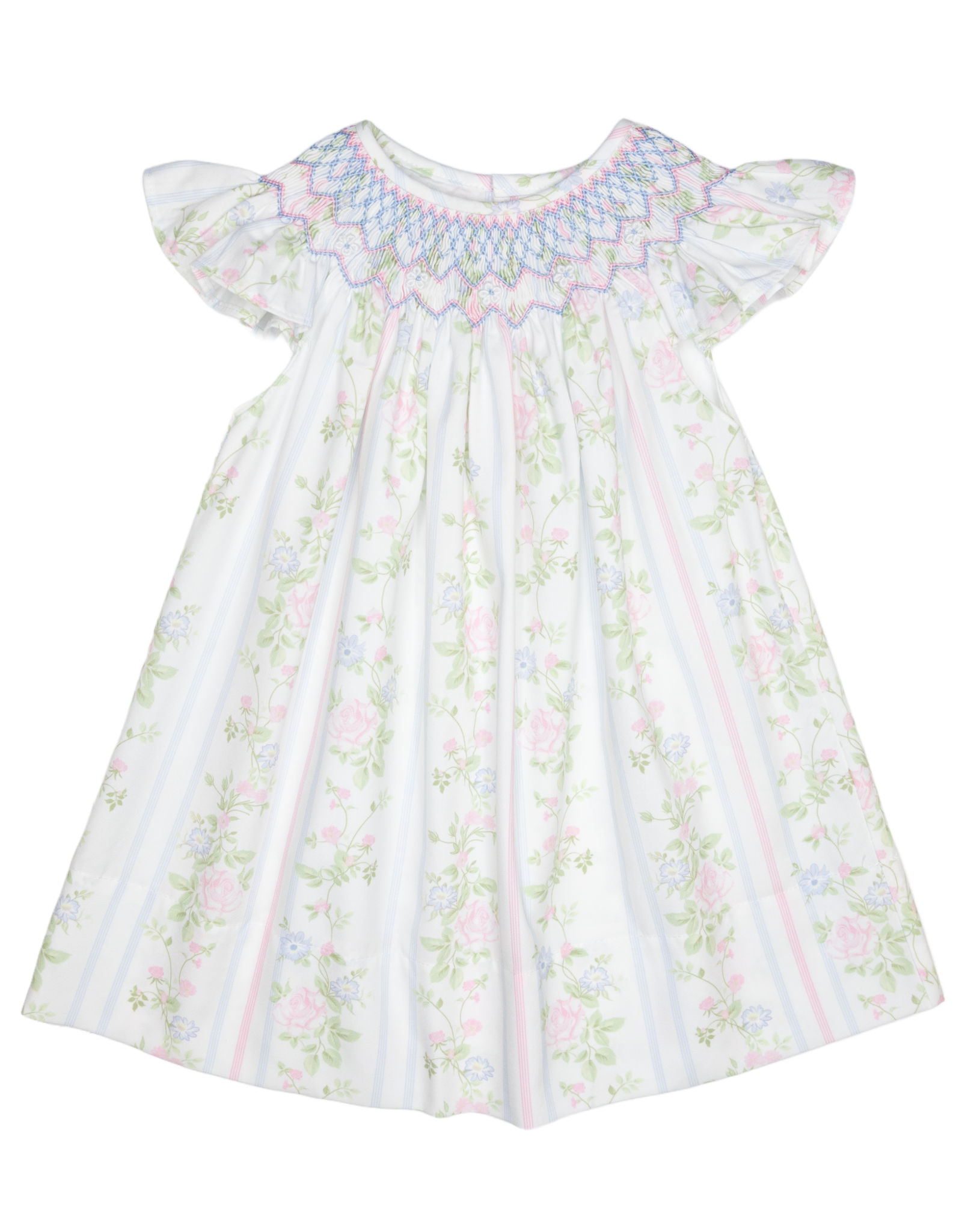 Valerie Floral Rose Smocked Dress