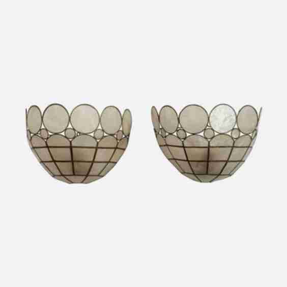 Pair Of French Capiz Sconces