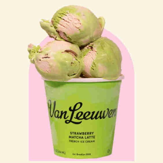 Strawberry Matcha Latte Ice Cream
