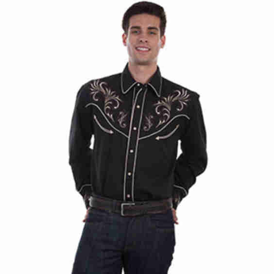Western Shirt W Scroll Embroidery