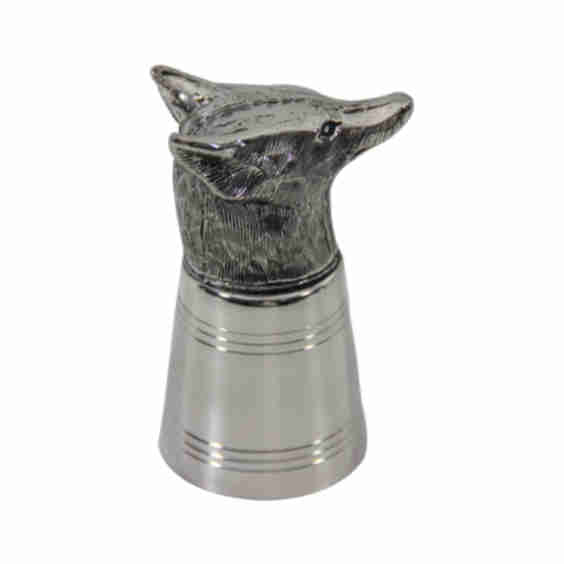 Fox Head Stirrup Cup Silver Plate