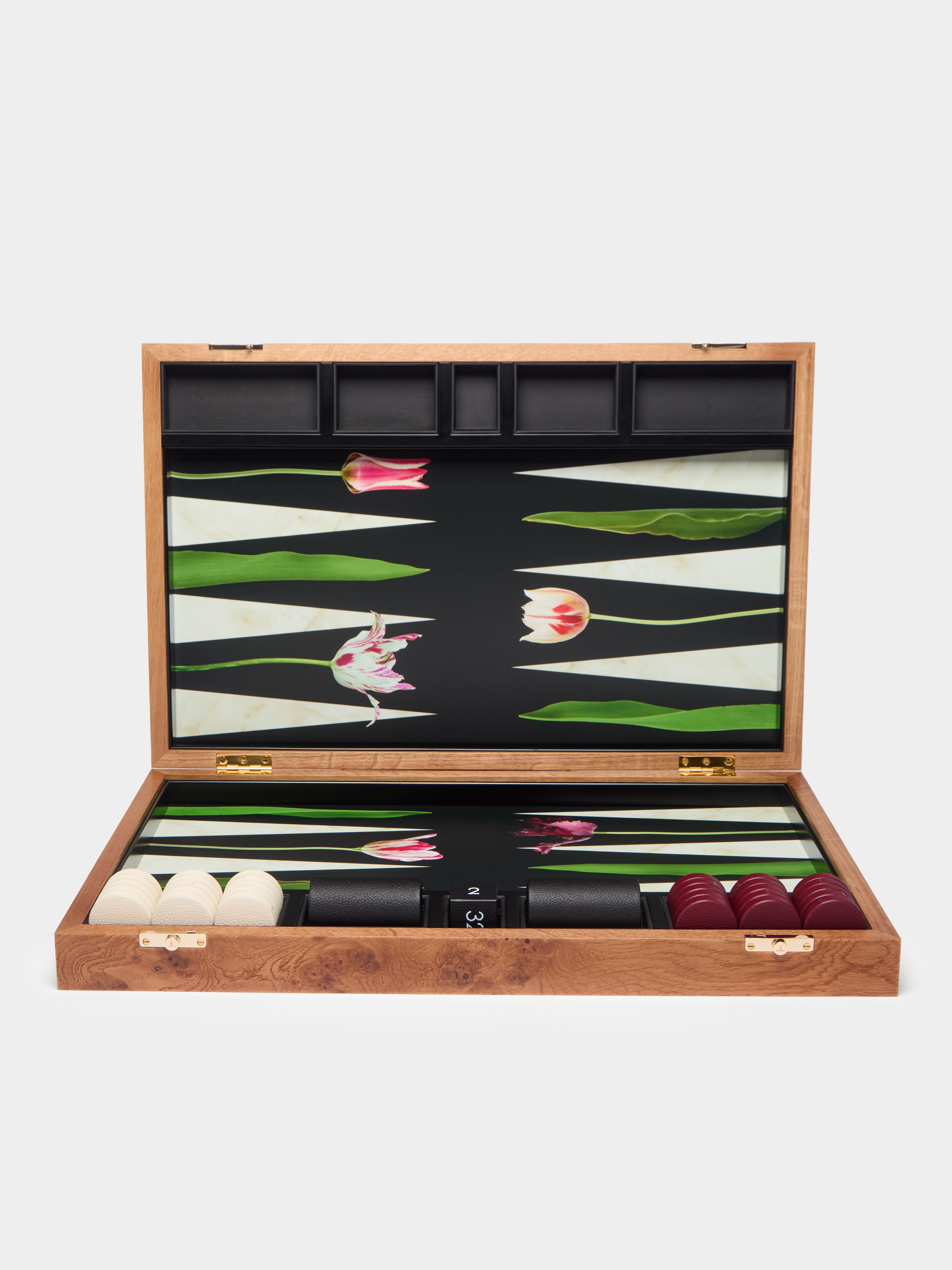 Tulip Oak Backgammon Set