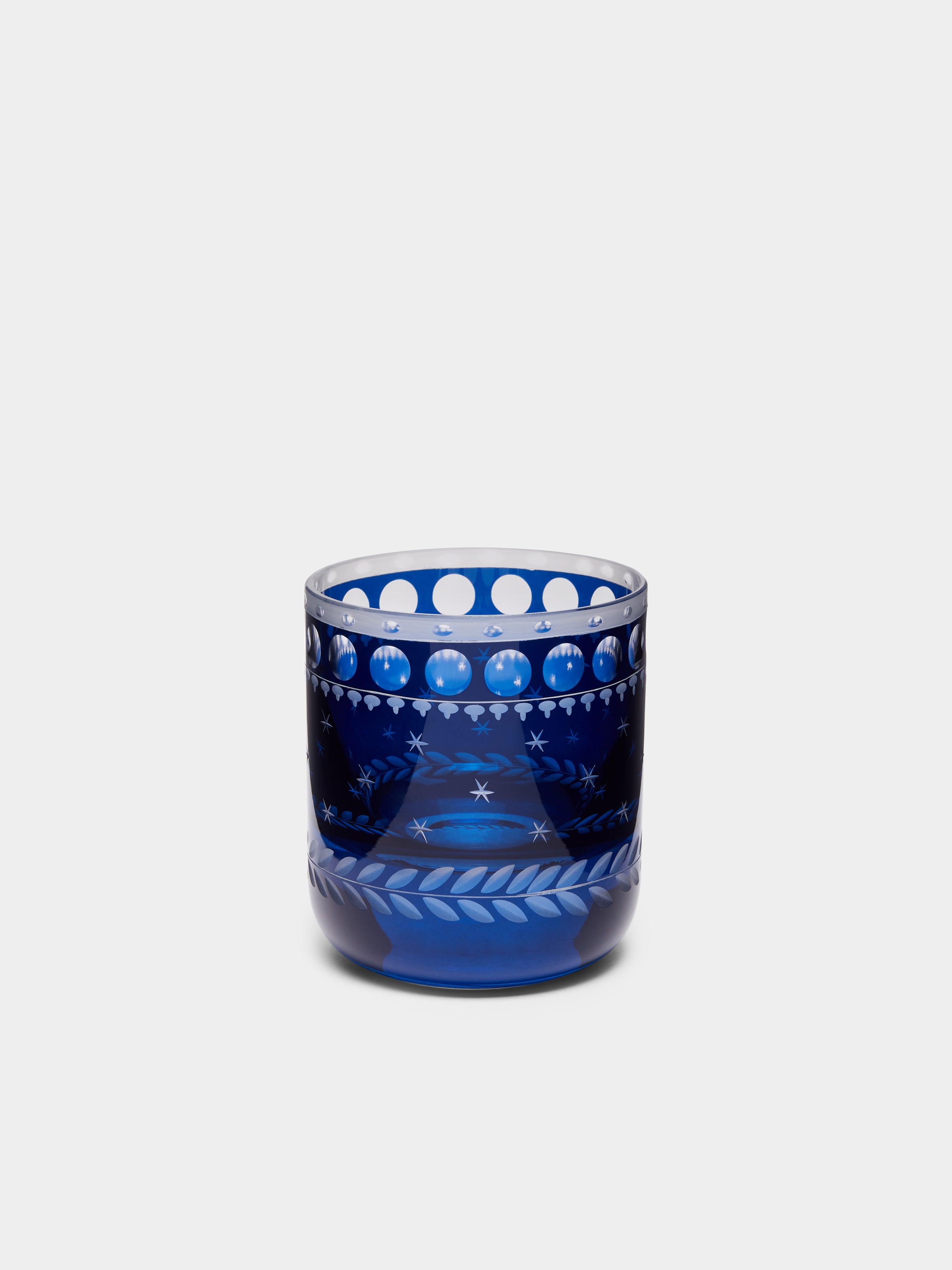 Staro Hand-Engraved Crystal Votive Candle Holders Set Of 2