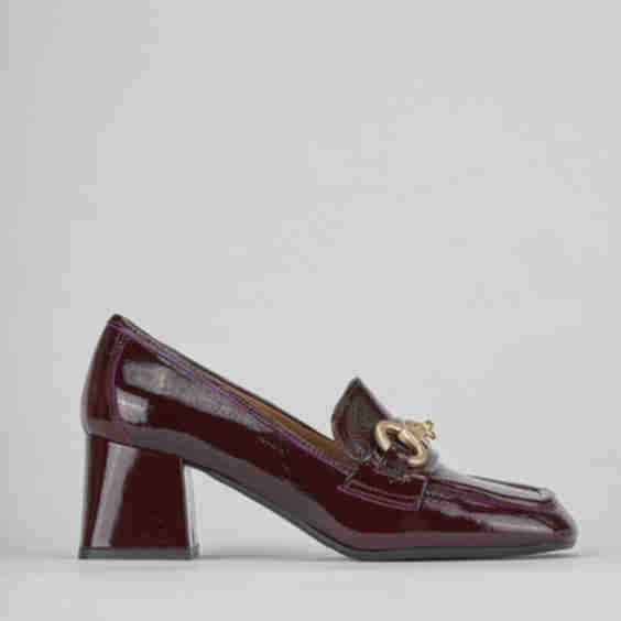Loafers Heel 5 Cm Bordeaux Leather