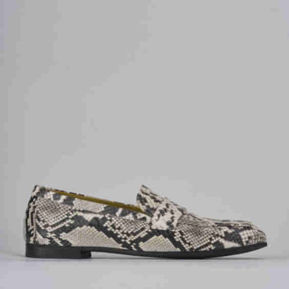 Mocassini Tacco 1 Cm Pelle Loafer 