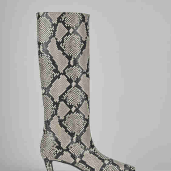 5cm Heel Python Boots