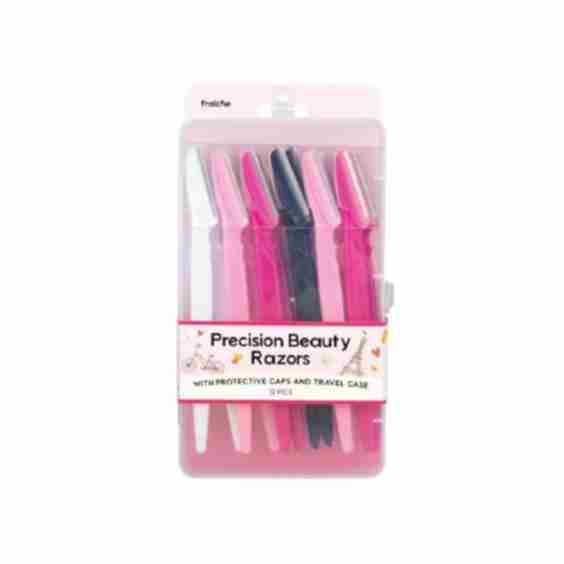Eyebrow Precision Razors 12 Pack W/ Travel Case