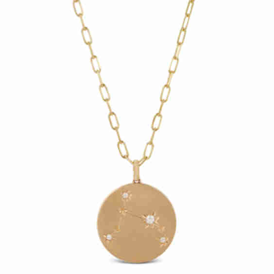  Canadian Diamond Aries Zodiac Necklace