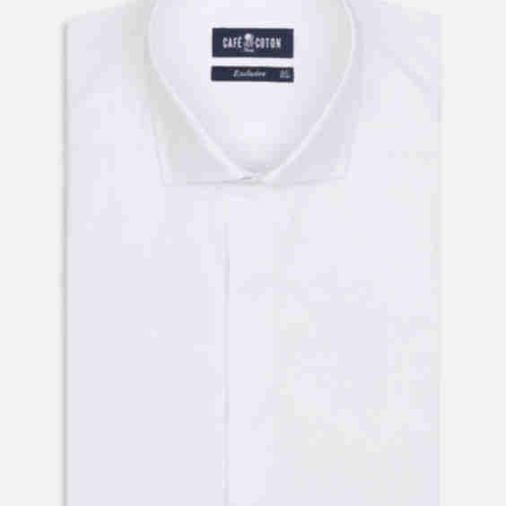 Hidden Throat Fitted Poplin Shirt
