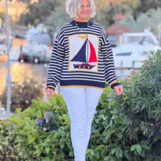 Nautical Stripe Sweater Top