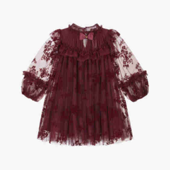 Girls Floral Tulle Dress
