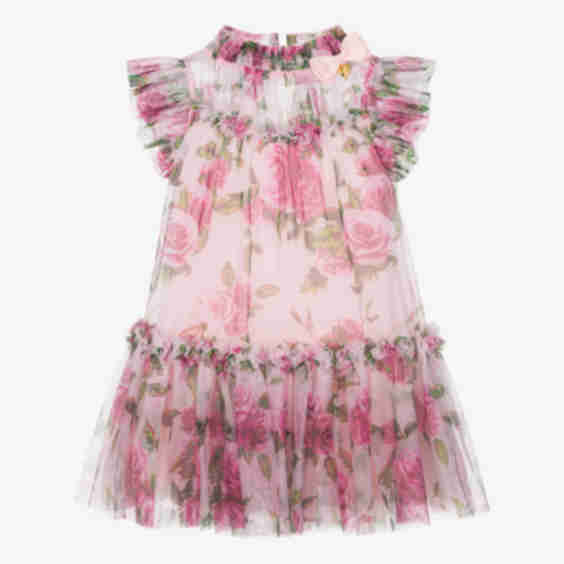 Floral Tulle Dress Sleeveless